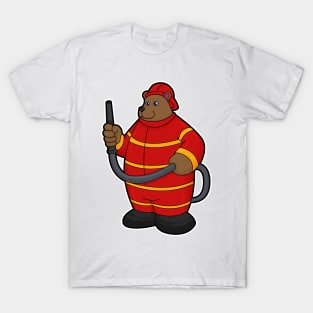 Bear as Firefighter with Hose T-Shirt